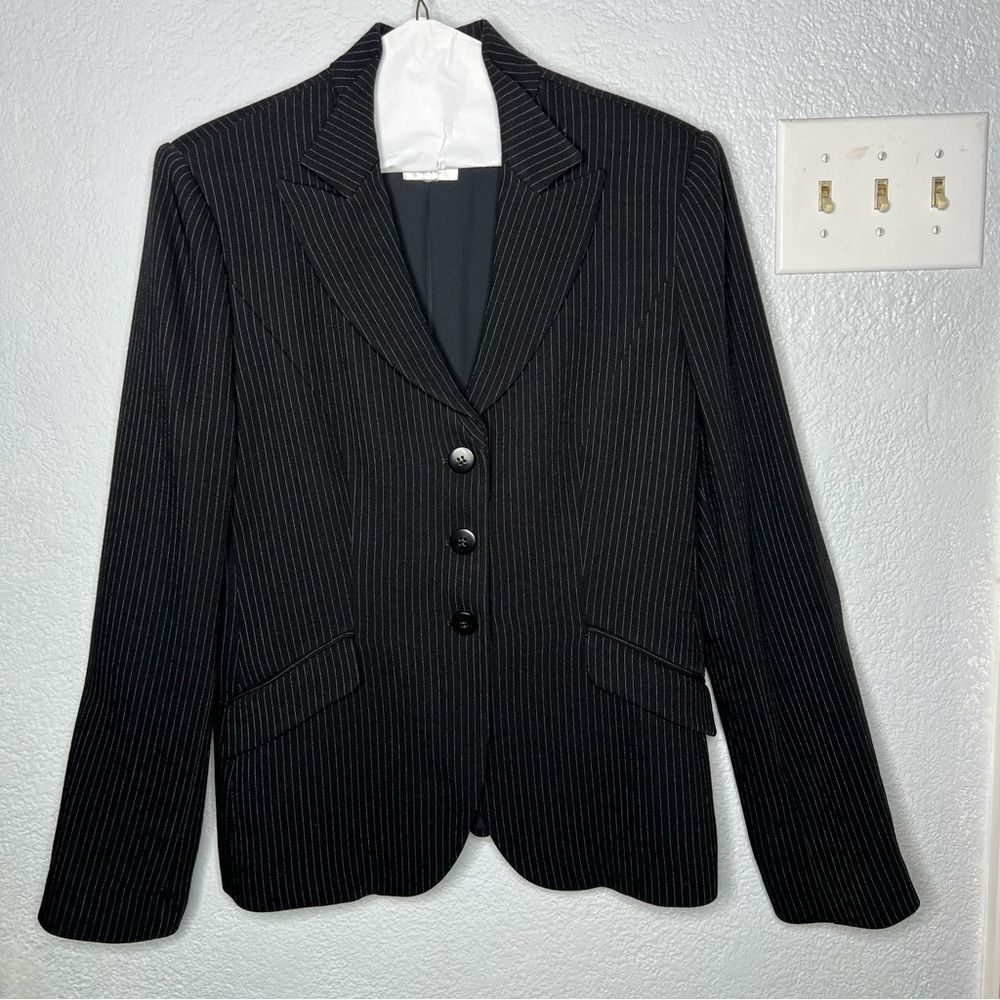 Armani Collezioni Structured Black Pinstripe Blac… - image 2